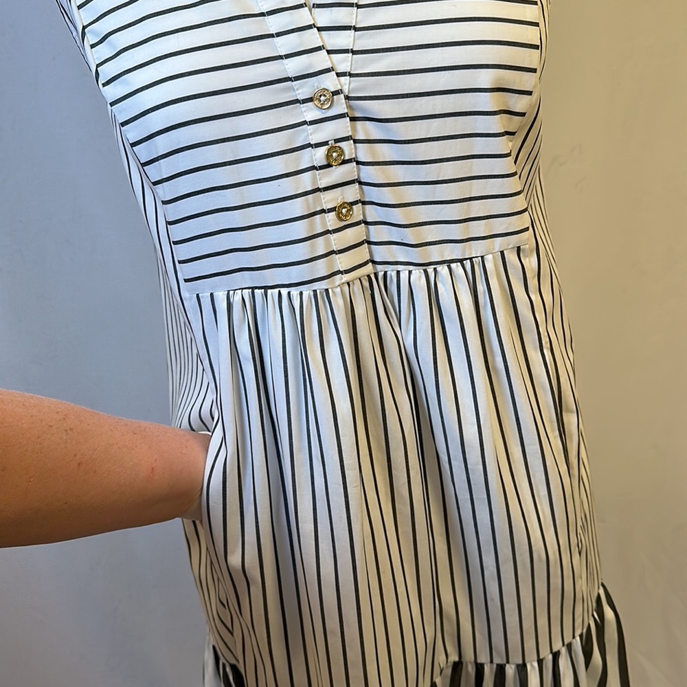 NWT w/ spare button Calvin Klein 100% Cotton Sleeves Dress - Picture 6 of 8